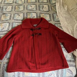 Beautiful Womens burnt orange sweater jacket XL